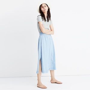 Madewell side-button skirt